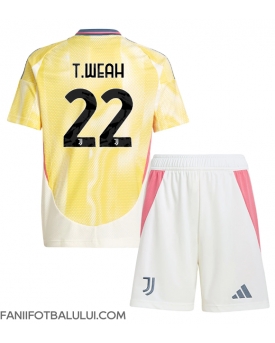 Juventus Timothy Weah #22 Echipament de Fotbal Replică 2024-25 Copii Deplasare (+ Șorturi)